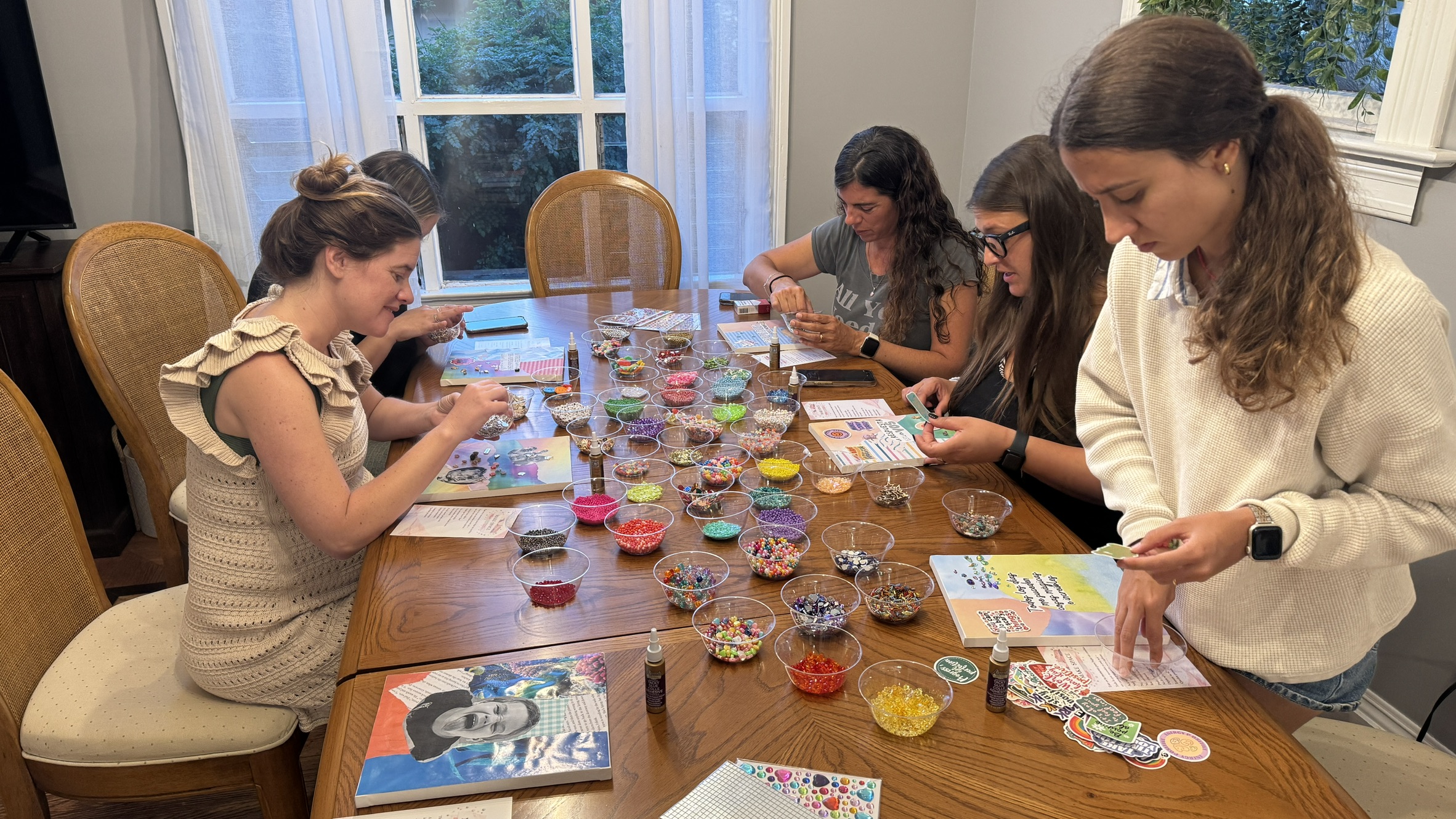 Girls night Make Space event setup