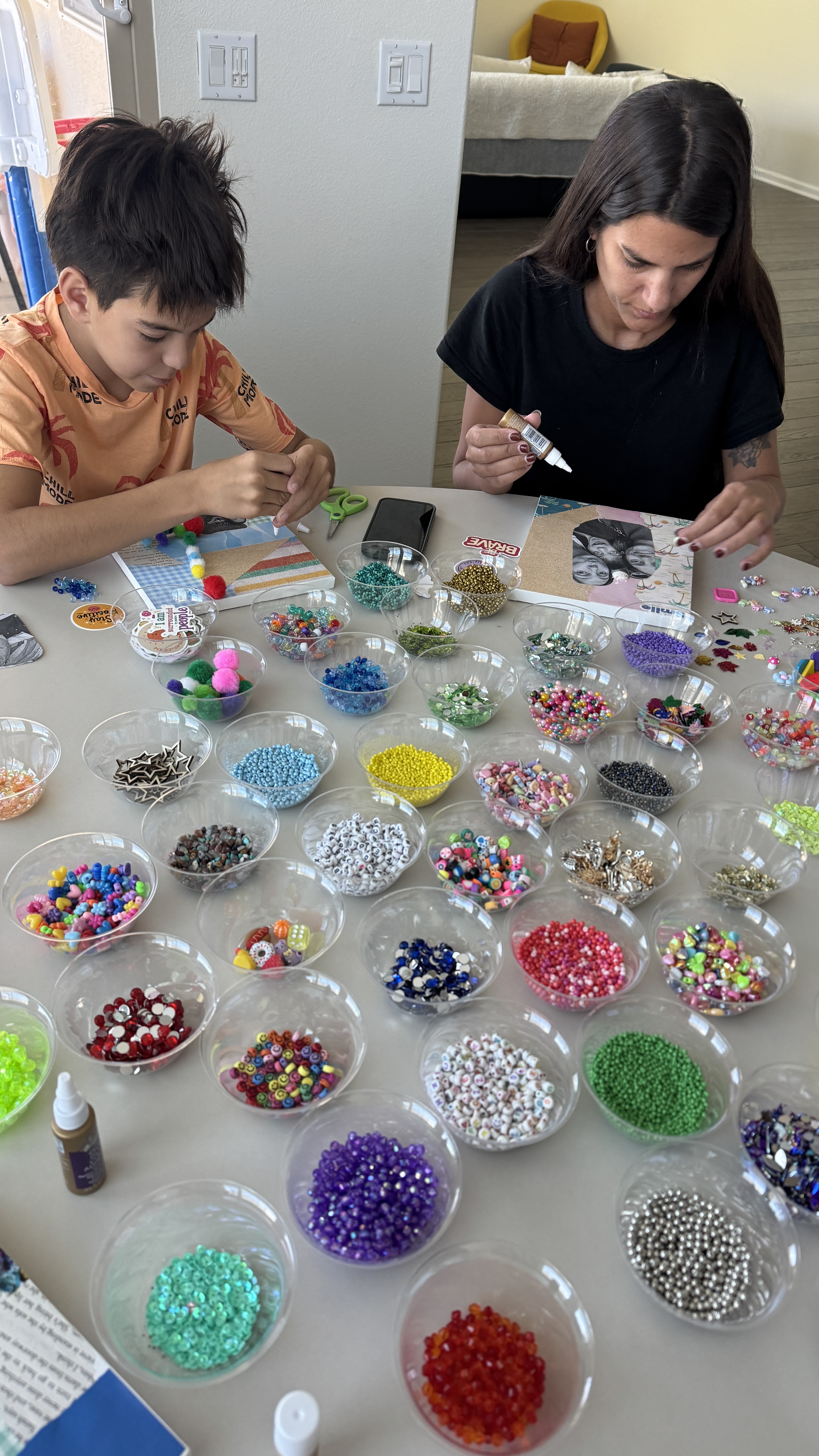 Making art with beads and textures
